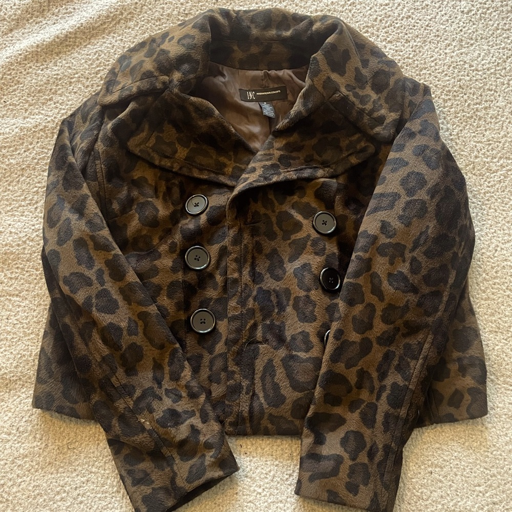 Macys INC brown pea coat